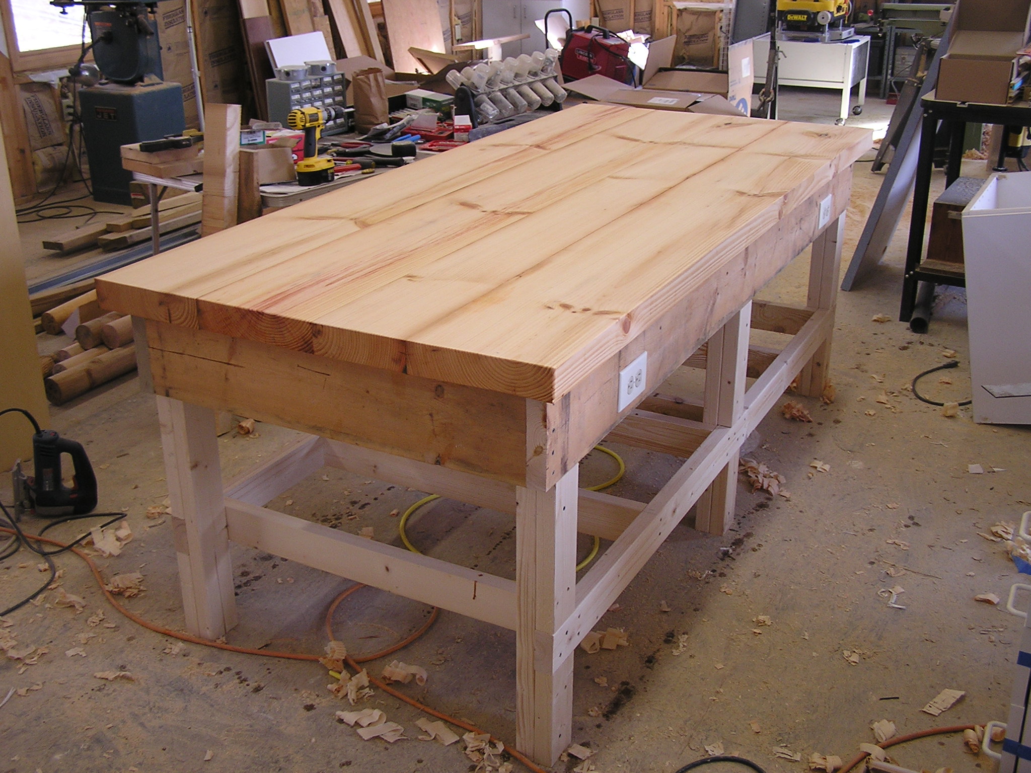 shop work benches | Woodworking Table Project Plan